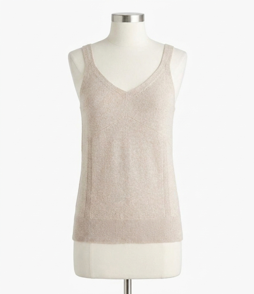 NEW NIC + ZOE lara lurex corset tank top in sandshell